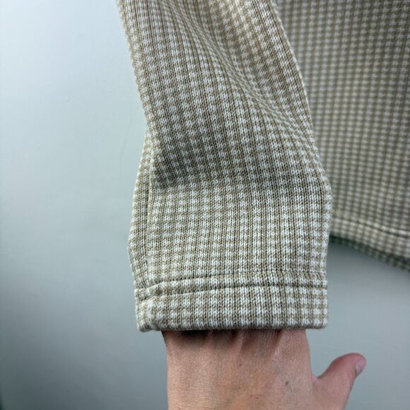 J. Crew Top Women Houndstooth Beige Long Sleeve Funnelneck Pullover Preppy Sz S - Picture 4 of 11